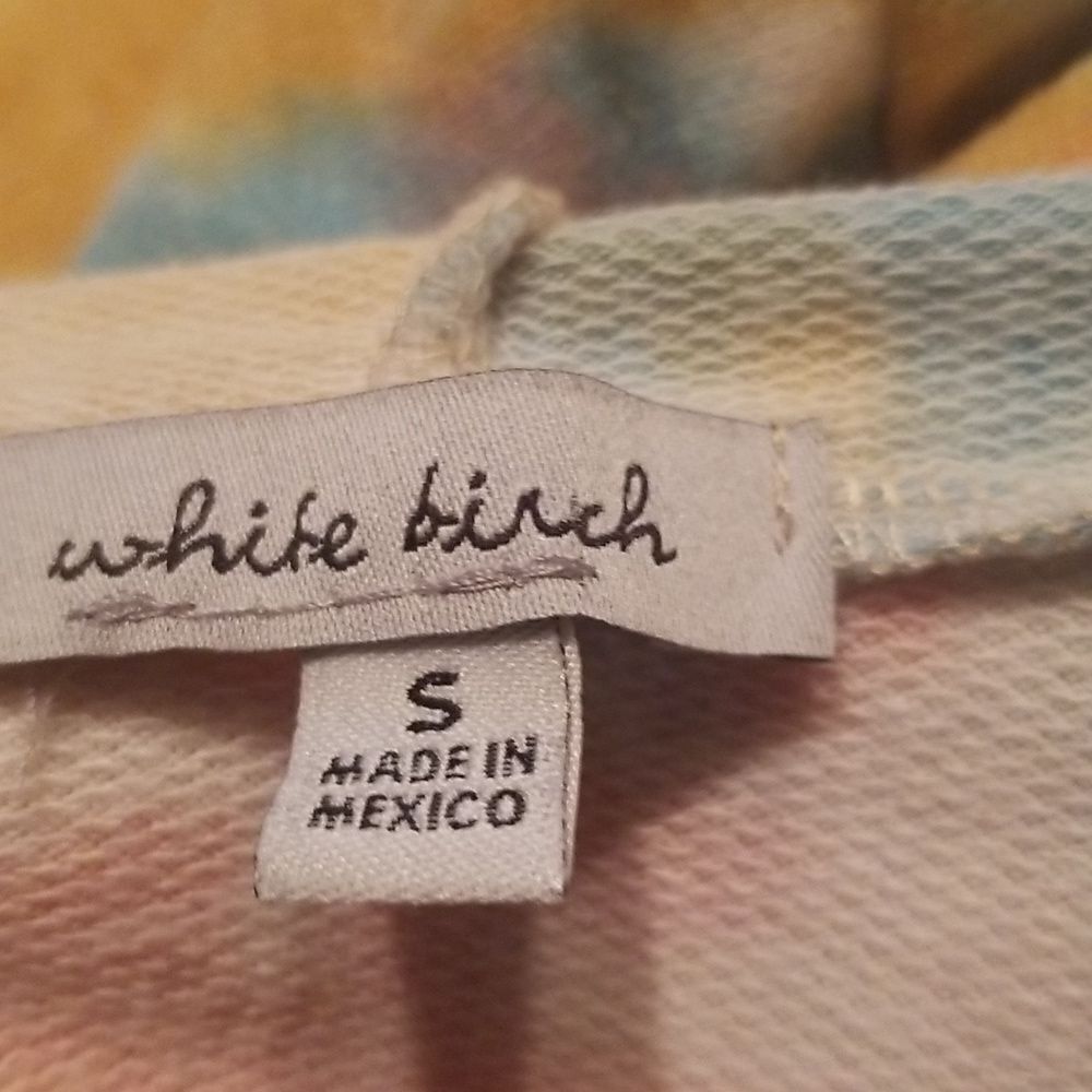 White Birch Steal Multicolored Tie Dye Pullover Hooded Sweater Size Small - Picture 5 of 7